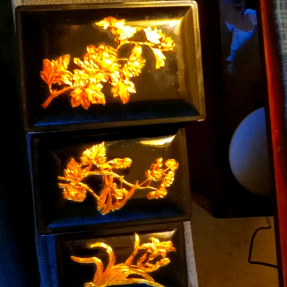 Black lacquer  boxes